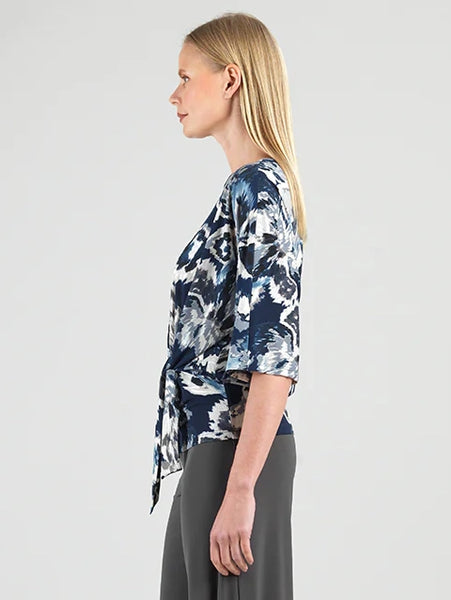Signature Side Tie Top Moonit Floral by Clara Sun Woo