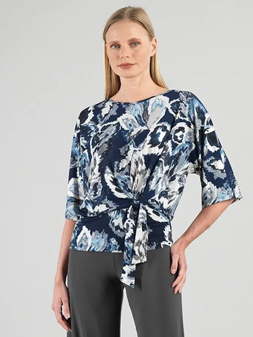 Signature Side Tie Top Moonit Floral by Clara Sun Woo