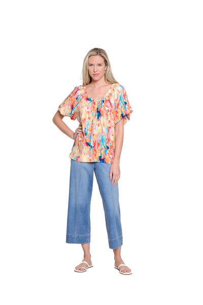 Front Crease Stitch Crop Wide Leg Lean by Tru Luxe