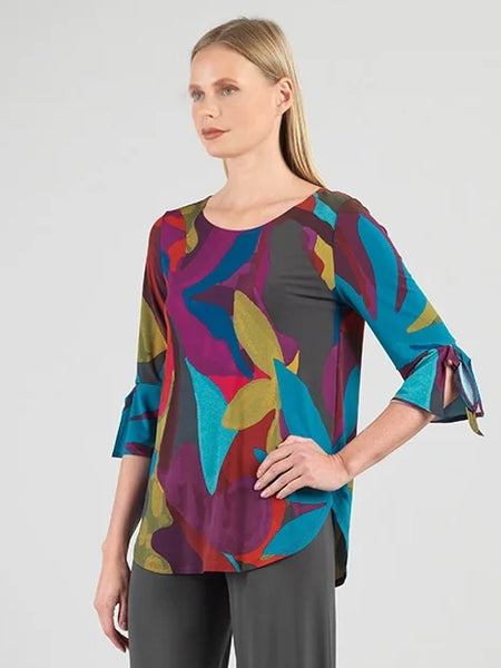 Cuff Curved Hem Tunic Petal Burst by Clara Sun Woo