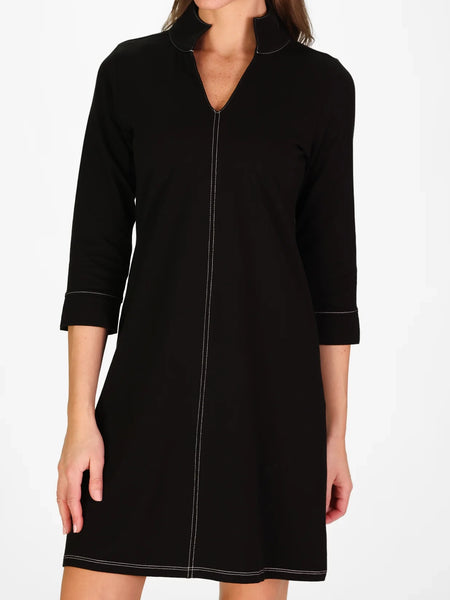 Victoria Tunic Dress Black by Duffield Lane