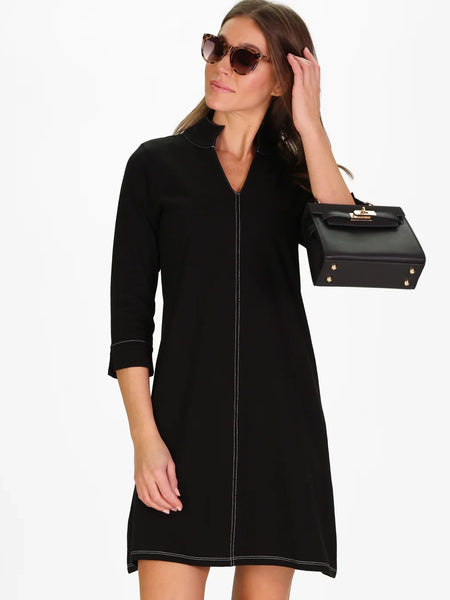 Victoria Tunic Dress Black by Duffield Lane