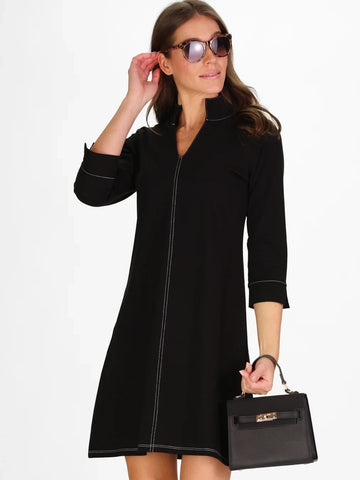 Victoria Tunic Dress Black by Duffield Lane