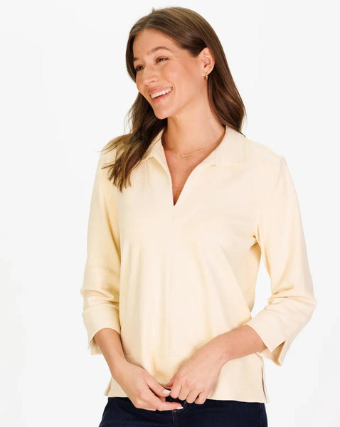 Victoria Tunic Top Cream Suede by Duffield Lane