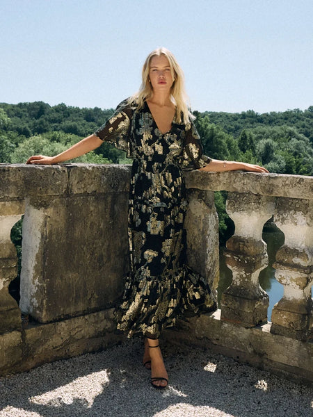 Kiera Jacquard Maxi Dress Black by Z Supply