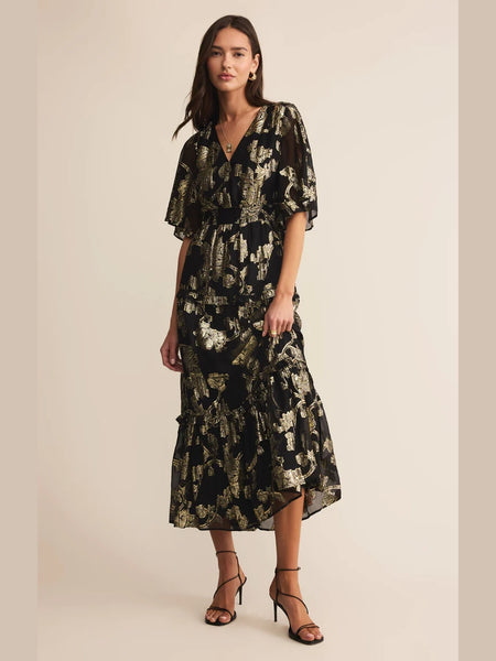 Kiera Jacquard Maxi Dress Black by Z Supply