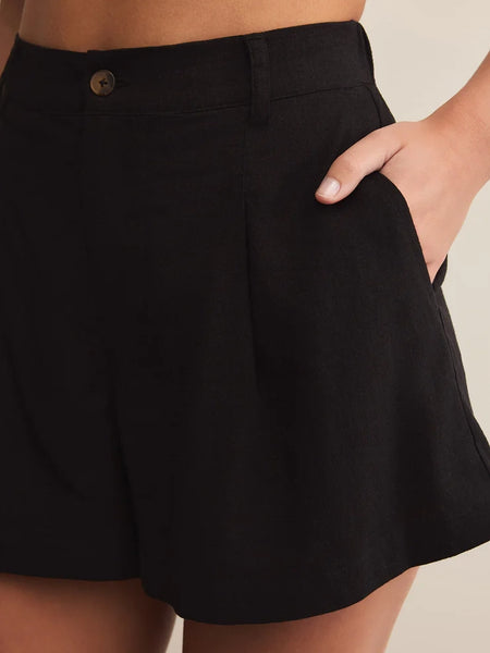 Topanga Linen Short Black by Z Supply