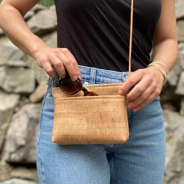 Small Cork Zip Top CB Rustic Cork by Natalie Therese