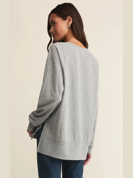 Modern Weekender V-Neck Classic Heather Grey by Z Supply