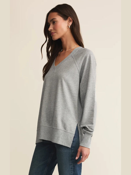 Modern Weekender V-Neck Classic Heather Grey by Z Supply