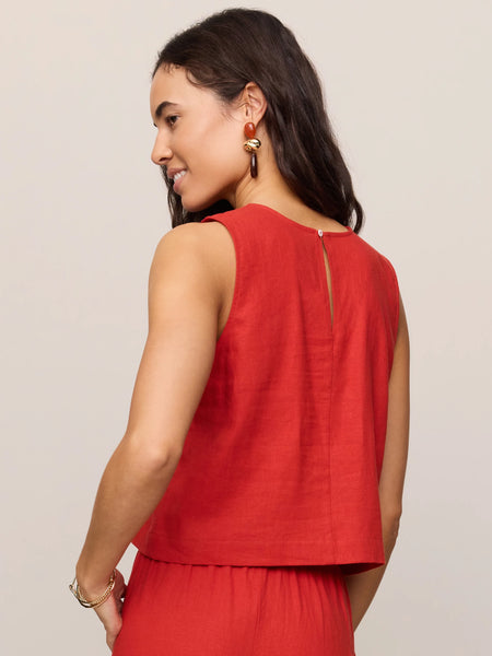 Sloane Linen Top Chili Pepper by Z Supply