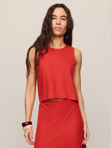 Sloane Linen Top Chili Pepper by Z Supply