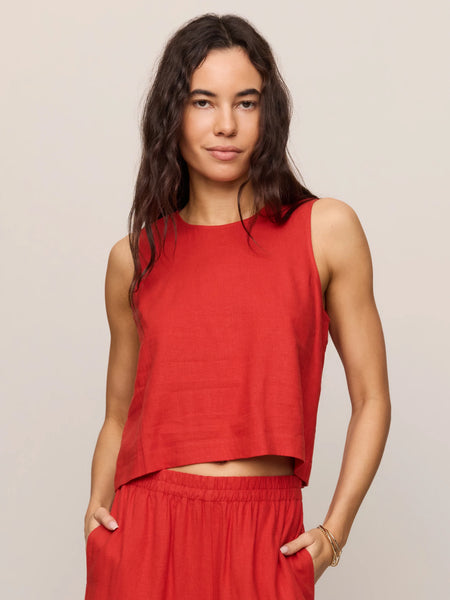 Sloane Linen Top Chili Pepper by Z Supply