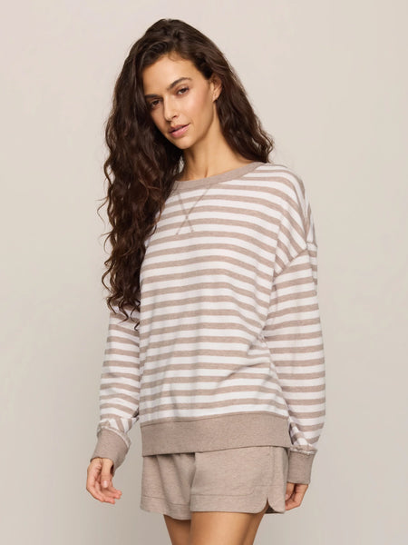 Everyday Striped Crew Heather Ash by Z Supply