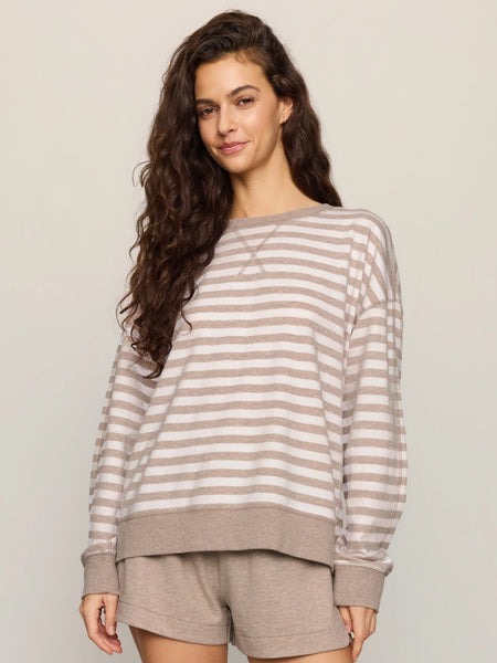 Everyday Striped Crew Heather Ash by Z Supply