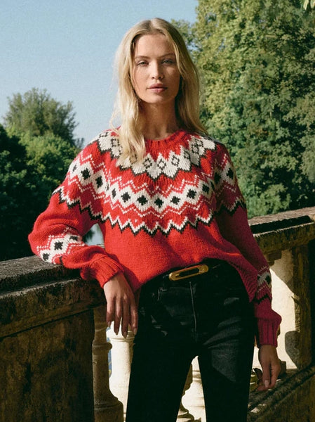 Adornment Fair Isle Sweater Festive Red by Z Supply
