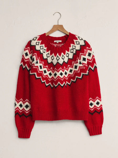 Adornment Fair Isle Sweater Festive Red by Z Supply