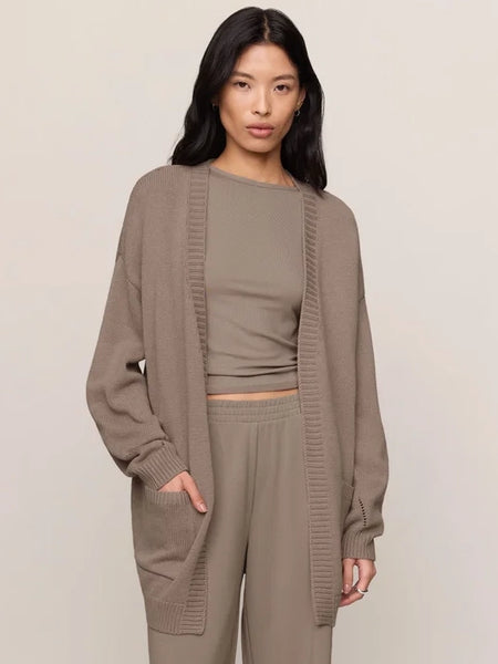 Sanborn Open Cardigan Wild Mushroom by Z Supply