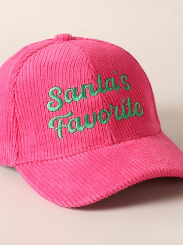 Santa's Favorite Embroidery Cap by Coastal Couture