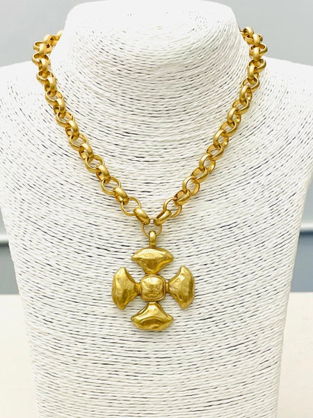 Simple Medallion Necklace by Two Forty Two South