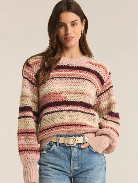 Asheville Stripe Sweater Rosebud by Z Supply