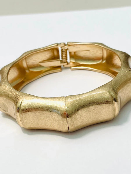 Gold Bamboo Stretch Bracelet by Two Forty Two