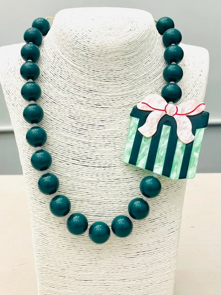 Gift Box Beaded Necklace by Two Forty Two