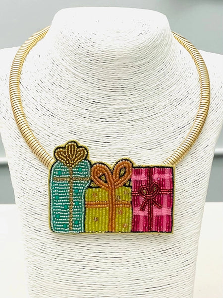 Gift Box Pendant Necklace by Two Forty Two