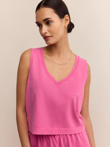 Sloane V-Neck Top Island Pink by Z Supply
