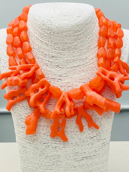 Coral Statement Necklace Coral by Two Forty Two