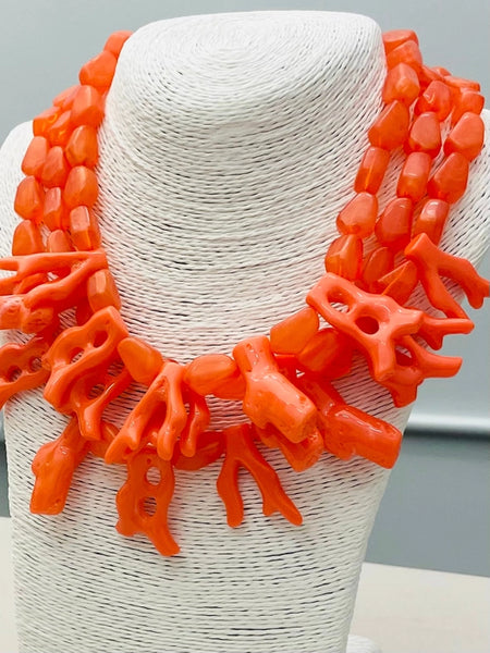 Coral Statement Necklace Coral by Two Forty Two