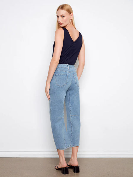 Barrel Leg Denim Pant Denim Blue by Charlie B