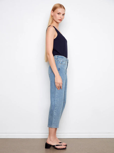 Barrel Leg Denim Pant Denim Blue by Charlie B