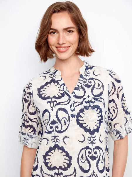3/4 Sleeve Henley Dress Ornament by Charlie B