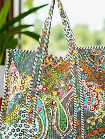 Fabien Paisley Print Tote Bag