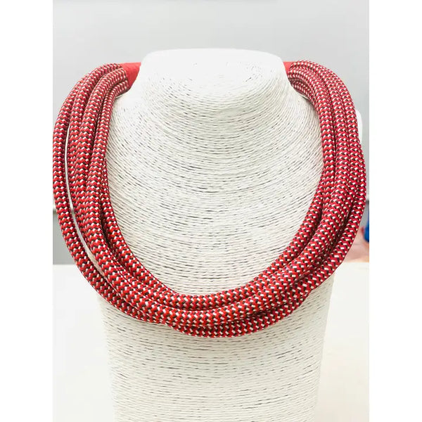 Slub 8 Strand Necklace Tweed