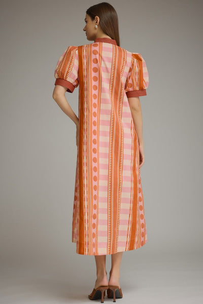Mixed Geometric Print Dress by Entro