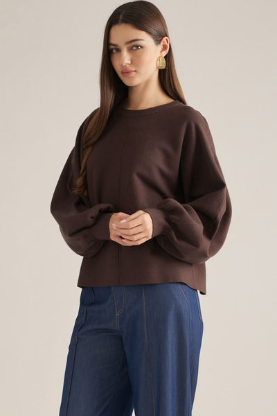 Balloon Sleeve Sweater by Entro