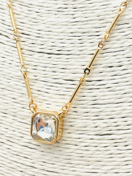 Simple Elegance Necklace Clear by Two Forty Two