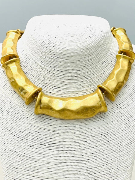 Bamboo Collar Vintage Gold by Two Forty Two South
