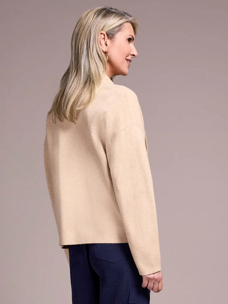 Double Knit Shawl Collar Coatigan HLatte by Tribal