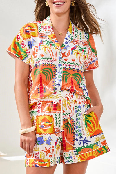 Blouse w/ Piping Guava Blush by Tribal