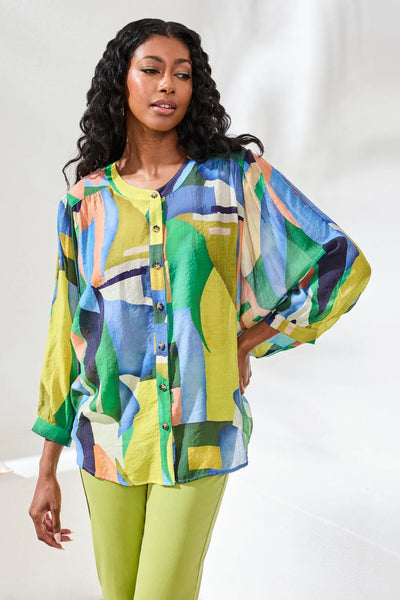 Flowy Dolman Sleeve Blouse Mojito by Tribal