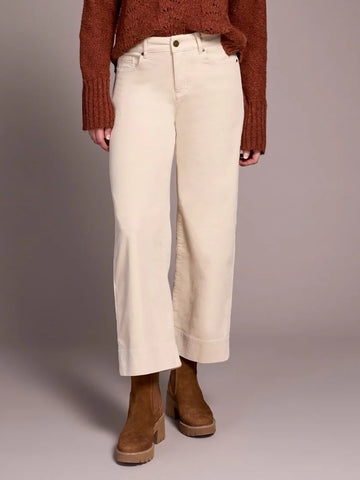 Soft Stretch Corduroy Ankle Pant Moonstone by Tribal
