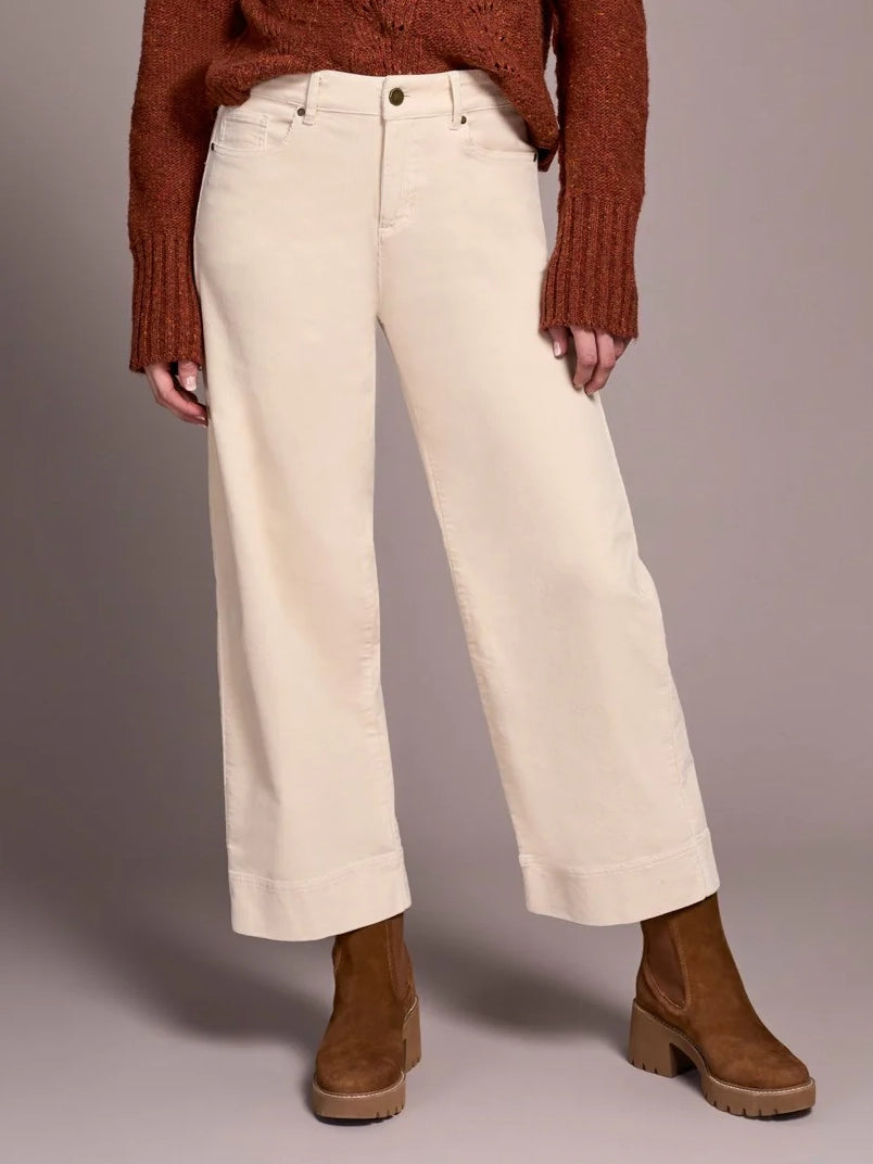 Soft Stretch Corduroy Ankle Pant Moonstone by Tribal