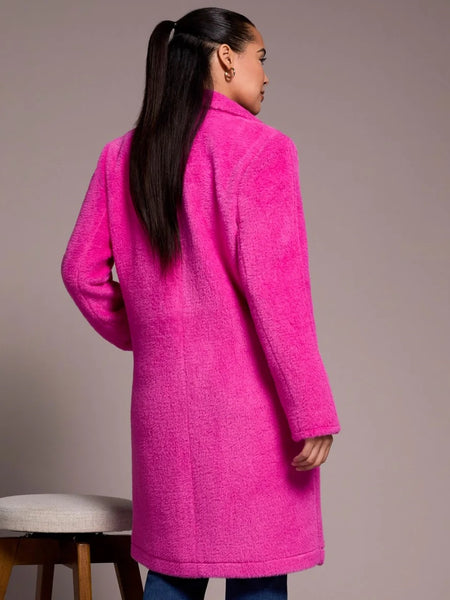 Teddy Faux Fur Button-Front Coast Pink Flambe by Tribal