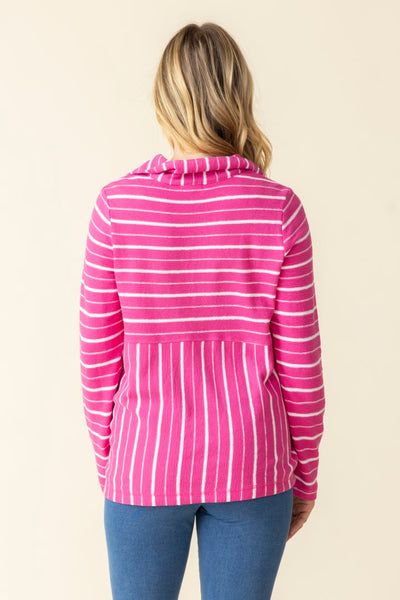 Weekend Terry Striped Quarter Zip by Habitat