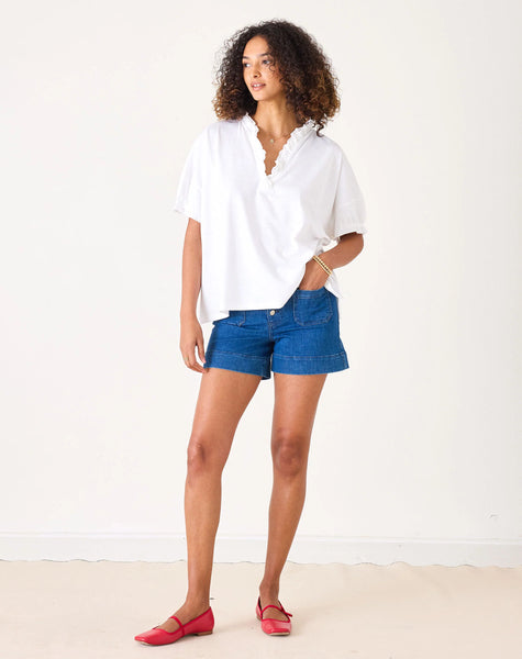 Amelia Ruffle Tee by Mersea