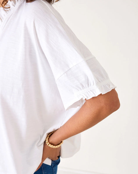 Amelia Ruffle Tee by Mersea