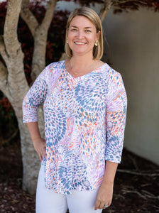 V-Neck Flowy Tunic Big Bang by Whimsy Rose